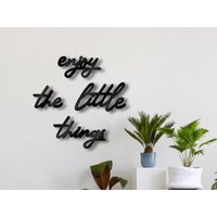 Enjoy The Little Things Holzschild, Schlafzimmer Wandkunst, Wanddekoration, Holzwandkunst, Wohndeko Geschenk, Hochzeitsgeschenk, Motivationsgeschenk von TwinsUniqueHomeDecor