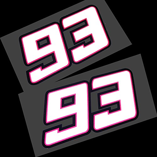 Twisted Melon Moto GP Nr. 93 3D-Effekt-Grafik, reflektierend, 2 Stück von Twisted Melon