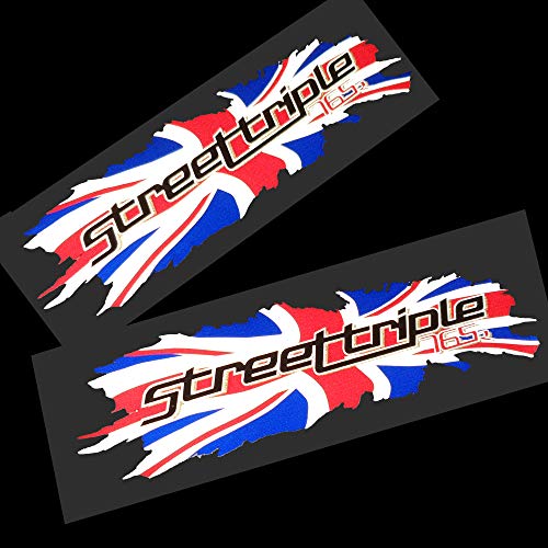 Twisted Melon Triumph Street Triple 765 R Union Flag Design Grafik-Aufkleber, reflektierend, 2 Stück von Twisted Melon