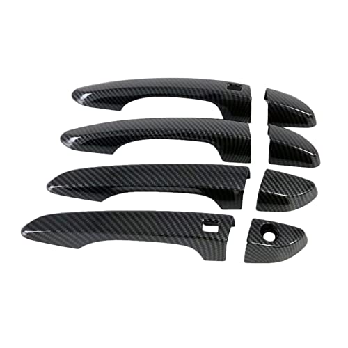 Außentürgriffe für Kraftfahrzeuge Für Hyundai für Tucson 2019 2020 Auto Außentür Griff Schüssel Abdeckung Trim Garnieren ABS Carbon für Faser Tür(1) von Twixral