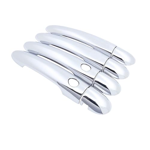 Außentürgriffe für Kraftfahrzeuge Für Renault für Kangoo II MK2 2008-2019 Auto Türgriff Abdeckung Aufkleber Trim Set(2 Button 4 Door) von Twixral