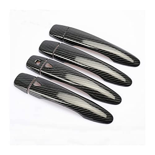 Außentürgriffe für Kraftfahrzeuge Für Renault für Samsung QM6 2016-2020 für Chrom Türgriff Abdeckung Pad Aufkleber Auto Außentür Griff(Black 2 buttons) von Twixral