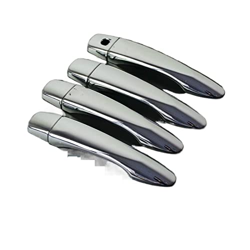 Außentürgriffe für Kraftfahrzeuge Für Renault für Samsung QM6 2016-2020 für Chrom Türgriff Abdeckung Pad Aufkleber Auto Außentür Griff(Silver no button) von Twixral
