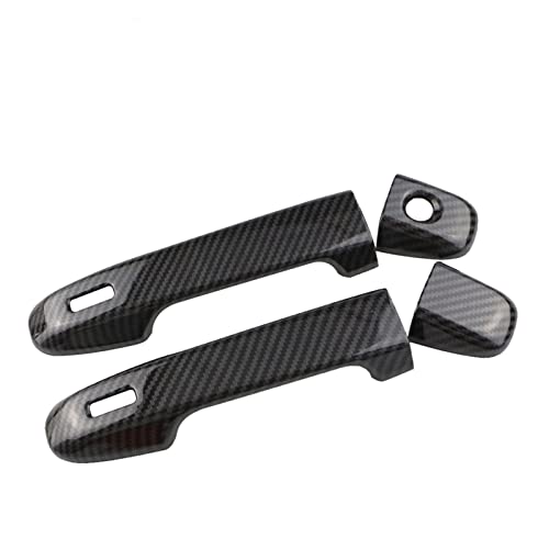 Außentürgriffe für Kraftfahrzeuge Für Toyota für CHR C-HR 2016-2020 Auto für Chromgriff für Schutzabdeckung Türgriff Außenschalen Verkleidungszubehör(Carbon Handle Cover) von Twixral