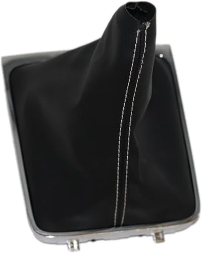 Schalthebel 5/6 geschwindigkeit Auto Schaltknauf Hebel Gaitor Boot Abdeckung Für VW Für Passat B6 CC 3C R36 TDI TFSI für TSI 2006 2007 2008 2009 2010 2011(White Line Boot) von Twixral