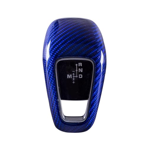 Schalthebel Carbon Look Auto Schaltknauf Abdeckung Dekoration Trim für 2018 2019 2020 2021(Blau) von Twixral