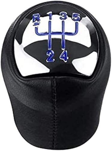 Schalthebel Für Renault für Megane für Clio II für Twingo für Kangoo für Logan 5-Gang-Schaltknauf aus Leder für manuelles Auto, blau von Twixral