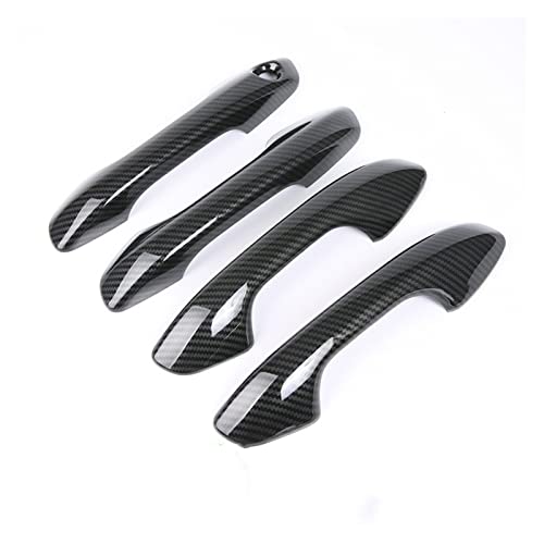 Twixral Außentürgriffe für Kraftfahrzeuge Für Kia für Rio 4 X-line 2017-2020 ABS für Chrom Carbon Fiber Türgriffabdeckung Zierleisten Autodekorationszubehör(Carbon Fiber handle) von Twixral