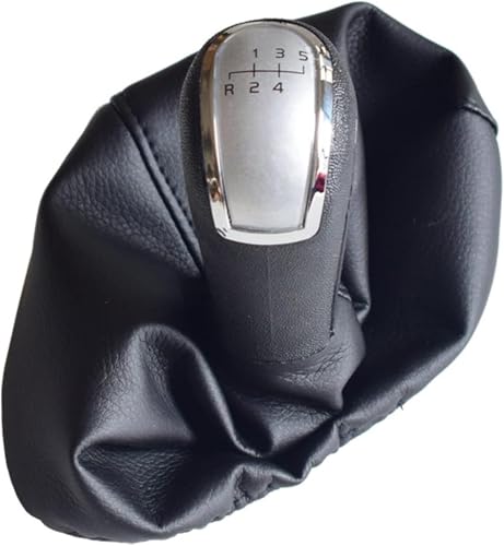 Twixral Auto-Schaltknauf 5 6 für Geschwindigkeitshandbuch für Mercedes für Benz C-Klasse W202 W208 E-Klasse(5 speed Silver) von Twixral