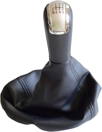 Twixral Auto-Schaltknauf 5 6 für Geschwindigkeitshandbuch für Mercedes für Benz C-Klasse W202 W208 E-Klasse(6 speed Silver) von Twixral