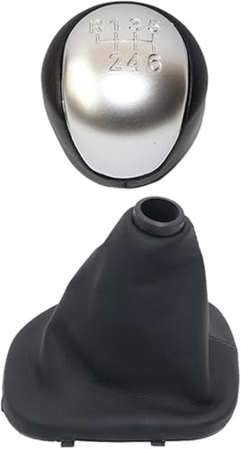 Twixral Auto-Schaltknauf 5 6 für geschwindigkeit Maunal Auto Shifter Hebel Kopf Handball für Kia für forte Koup(6 Speed Silver Pair) von Twixral