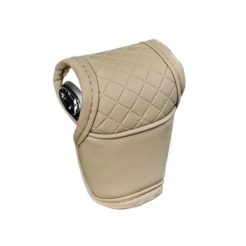 Twixral Auto-Schaltknauf Auto-Schalthebelabdeckung, ergonomischer Griff, vollständiger Schutz, Schalthebelabdeckung(Beige) von Twixral