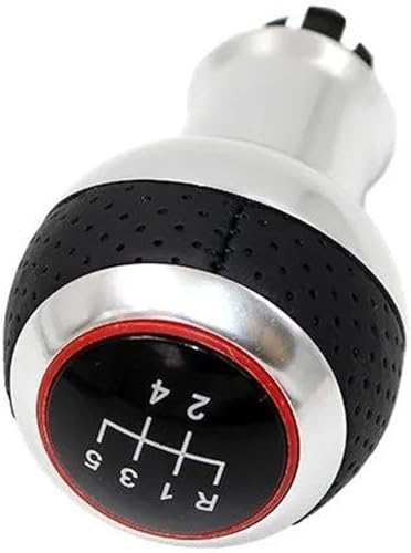 Twixral Auto-Schaltknauf Für A4 8K für A5 8T Typ 2007-2015 für Q5 2008-2015 Leder Auto Schaltknauf Stick Shift Kopf(5 speed) von Twixral