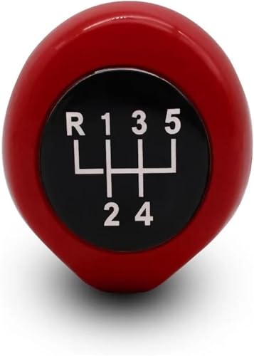 Twixral Auto-Schaltknauf Für BMW 1 3 5 6 Serie für X1 X3 X5 M Griff Schaltknauf Kopf(5 Speed Red) von Twixral