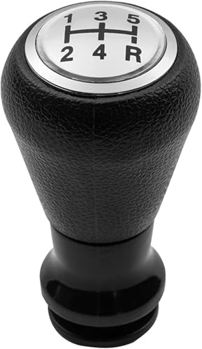 Twixral Auto-Schaltknauf Für Peugeot 206 406 5 für Geschwindigkeit Auto Schaltknauf Griff Kopf Stick Gamasche Boot Abdeckung(Silber) von Twixral