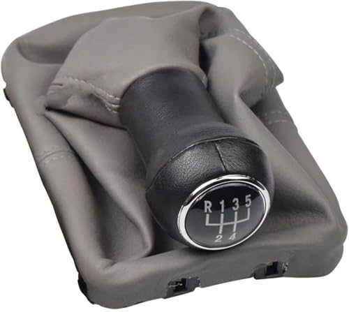 Twixral Auto-Schaltknauf Für VW Käfer 1998-2010 5 für Geschwindigkeit Schalthebel Schaltknauf Ledermanschette von Twixral