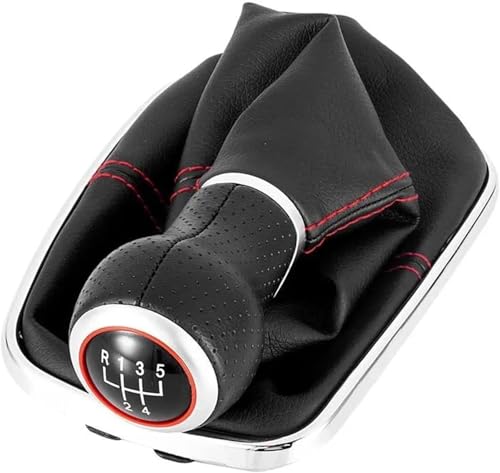 Twixral Auto-Schaltknauf Für VW für Golf für Bora für Jetta GTI für MK4 Schaltknauf Hebel Schalthebel Gamasche Boot(5 speed) von Twixral