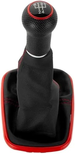 Twixral Auto-Schaltknauf Für VW für Golf für Bora für Jetta GTI für MK4 Schaltknauf Hebel Schalthebel Gamasche Boot(D 5 speed) von Twixral