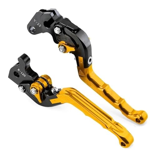 Twixral Pitbike-Kupplungshebel Bremskupplungshebel für XVS125 250VStar Drag für Star für XV 125 250 400 500 530 750 1100 für VIRAGO Motorradzubehör Griff(Gold) von Twixral