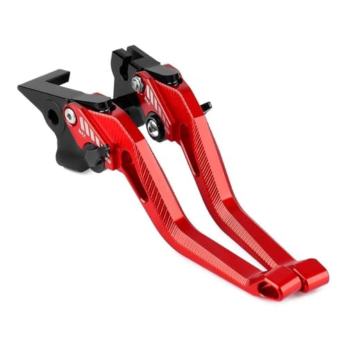 Twixral Pitbike-Kupplungshebel Für CB1000R Für CB 1000R Neo für Sport für Cafe 2018 2019 2020 2021 Motorrad CNC Aluminium Bremskupplungshebel Verstellbarer Lenker(Red black) von Twixral