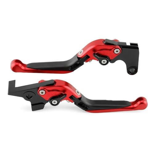 Twixral Pitbike-Kupplungshebel Für VOGE Für 525 DSX Für 500R Für 500DS Für 650DS Für DS525X Für Valico Bremskupplungshebel Motorrad Klappbarer Ausziehbarer Verstellbarer Griff(Black Red) von Twixral