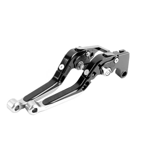 Twixral Pitbike-Kupplungshebel Motorrad Klappbare Ausziehbare CNC für Moto Einstellbare Kupplung Bremshebel Für BENELLI Für TNT 125 135 Für TNT125 Für TNT135 2016-2017(Black Silver) von Twixral