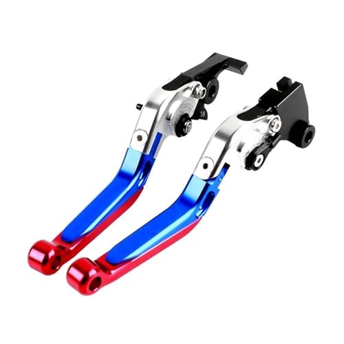 Twixral Pitbike-Kupplungshebel Motorrad Klappbare Ausziehbare CNC für Moto Einstellbare Kupplung Bremshebel Für BENELLI Für TNT 125 135 Für TNT125 Für TNT135 2016-2017(Silver Blue Red) von Twixral