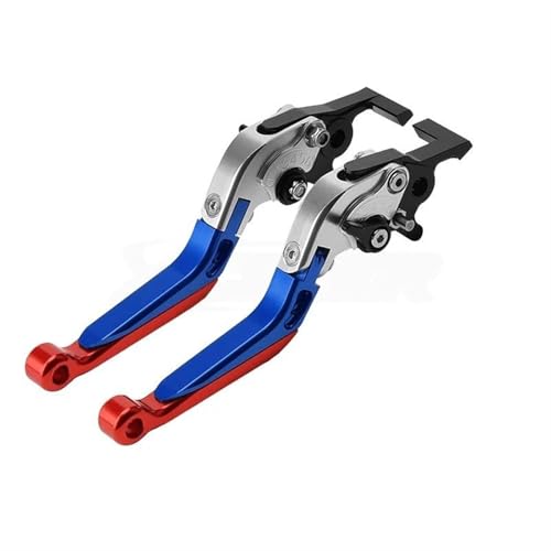 Twixral Pitbike-Kupplungshebel Motorradbremshebel für SYM für JET X 125/150/200 Feststellbremshebelkupplung(Silver-Blue-Red) von Twixral