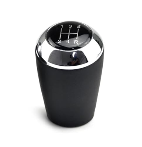 Twixral Schalthebel 5/6 für Geschwindigkeit Schaltknauf Kompatibel für Mit für Mazda 3 BK BL 5 CR CW 6 II GH CX-7 ER MX-5 NC III MT Leder Hebel Headball Zubehör(Silber,5 Speed A) von Twixral