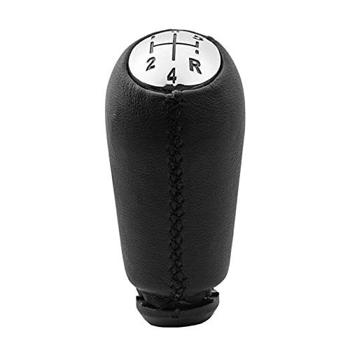 Twixral Schalthebel 5 Für Geschwindigkeit Auto Leder Schaltknauf Hebel Shifter Boot Abdeckung Fall Für Renault Für Clio II III Für Megane Für Scenic(Matte Cap Black) von Twixral