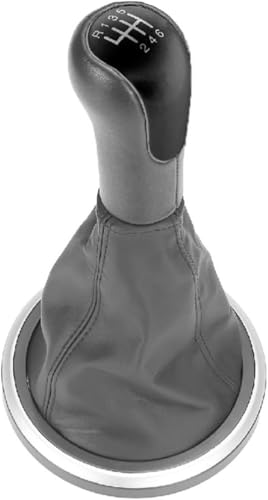 Twixral Schalthebel Auto-Schaltknauf, 5-Gang-Schaltgetriebe, Schalthebelmanschette, Schalthebelabdeckung, für Ford, für Fusion, für Transit, für Connect 2002-2021(Schwarz) von Twixral
