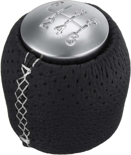 Twixral Schalthebel Auto-Schaltknauf, 6-Gang-Schaltgetriebe, Schaltknauf, Schalthebel, Handball, für Alfa Romeo 159, für Brera, für Spider(Weiß) von Twixral