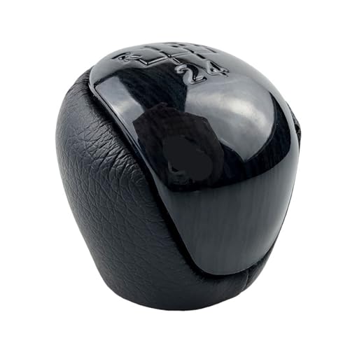 Twixral Schalthebel Auto Styling Leder Schaltknauf Hebel Shifter Kopf Für Kia Für Forte Soul Für Touring I30 Für Hyundai Für Elantra 2008 2009 2010 20112016(Schwarz) von Twixral