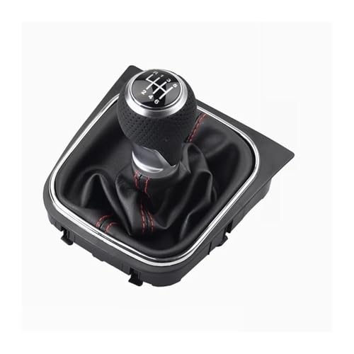 Twixral Schalthebel Für Golf 5 6 MK5 MK6 R32 R20 GTD GTI 2004-2013 Schalthebel Schaltknauf Boot für/Geschwindigkeit(Silber,6 Speed) von Twixral