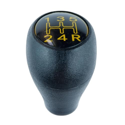 Twixral Schalthebel Für Peugeot 504 505 205 309 Schwarz & Silber/Rot/Grün/Gelb 5-Gang-Schaltknauf Hebel Auto-Schaltknauf(Gelb) von Twixral