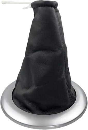 Twixral Schalthebel Für Renault Für Megane 2 MK2 II 2002-2009 Für Sport Tourer 2003-2009 Auto Schaltknauf Boot Cover Hebel Shifter Fall Schwarz(Black Silver) von Twixral