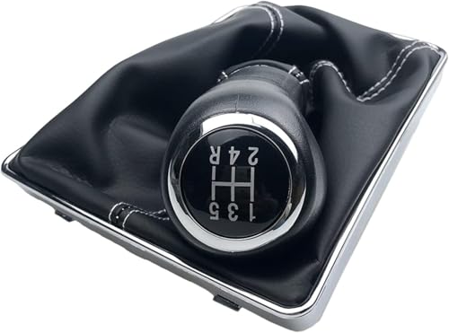 Twixral Schalthebel Für VAUXHALL Für OPEL Für ASTRA H 2004 2005 2006 2007 2008 2009 2010 Auto 5/6-Gang-Schalthebel Schaltknauf für mit Lederkoffer(R123456 White) von Twixral