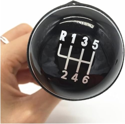 Twixral Schalthebel Schaltknauf Hebel Schalthebel Gamasche Boot Cover Kragen für VW für Passat B7 2011 2012 2013 2014 2015 Auto Styling Zubehör(Gear Knob 6 Speed) von Twixral