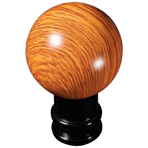 Twixral Schalthebel Schaltknauf aus Aluminium für mit Mahagoni-Holzmaserung, universell einsetzbar, manuelles/automatisches Getriebe, Fahrzeug-Innenausstattung für Neuwagen(Gelb) von Twixral