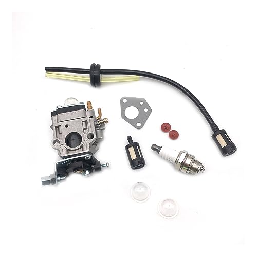 Vergaser 43cc 49cc 52cc 15mm Vergaser Kit für mit Dichtung Schlauch Zündkerze Benzin Filter Ersatzteile(Grau) von Twixral