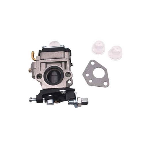 Vergaser 43cc 49cc 52cc 15mm Vergaser Kit für mit Dichtung Schlauch Zündkerze Benzin Filter Ersatzteile(Weiß) von Twixral