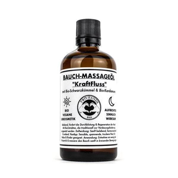 Two Hands BIO Bauch-Massageöl „KraftFluss“ mit Bio-Schwarzkümmel & Bio-Kardamom - Bio-Vegan Two Hands BIO Bauch-Massageöl „KraftFluss“ mit Bio-Schwarzkümmel & Bio-Kardamom - Bio-Vegan von Two Hands BIO