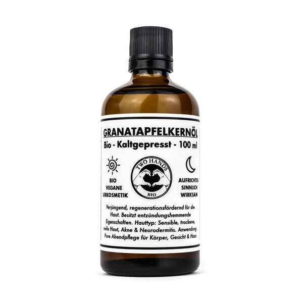 Two Hands BIO Granatapfelkernöl - Bio - Vegan - Kaltgepresst - 100 ml von Two Hands BIO