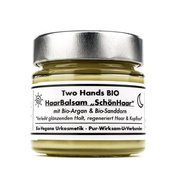 Two Hands BIO Haarbalsam „SchönHaar“ mit Bio-Traubenkernöl & Bio-Arganöl - Bartbalsam - Bio Vegan Two Hands BIO Haarbalsam „SchönHaar“ mit Bio-Traubenkernöl & Bio-Arganöl - Bartbalsam - Bio Vegan von Two Hands BIO