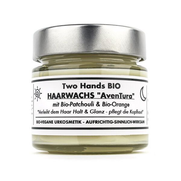 Two Hands BIO Haarwachs „AvenTura“ mit Bio-Patchouli & Bio-Orange - Bartwachs - Bio Vegan von Two Hands BIO