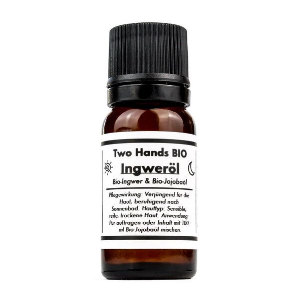 Two Hands BIO Ingweröl mit Bio-Ingwer & Bio-Mandelöl - 5% Extrakt - Bio Vegan von Two Hands BIO