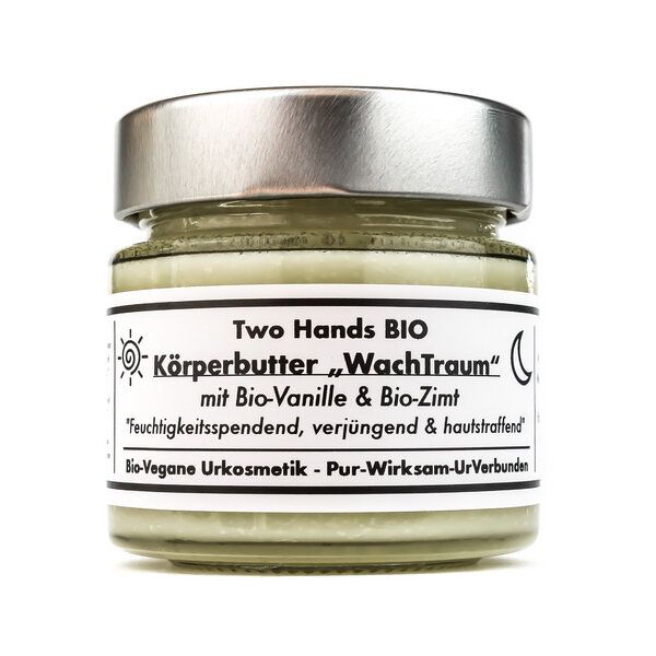 Two Hands BIO Körperbutter „WachTraum“ mit Bio-Vanille & Bio-Zimt - für Gesicht & Körper - Bio Vegan Two Hands BIO Körperbutter „WachTraum“ mit Bio-Vanille & Bio-Zimt - für Gesicht & Körper - Bio Vegan von Two Hands BIO