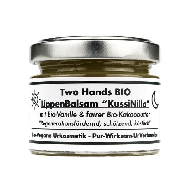 Two Hands BIO Lippenbalsam „KussiNilla“ mit echter Bio-Vanille & fairer Bio-Kakaobutter - Bio Vegan von Two Hands BIO