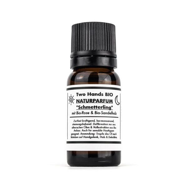Two Hands BIO Naturparfum „Schmetterling“ mit Bio-Rose & Bio-Sandelholz - Bio Vegan von Two Hands BIO