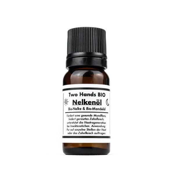 Two Hands BIO Nelkenöl mit Bio-Nelke & Bio-Mandelöl - 2,5% Extrakt - Bio Vegan Two Hands BIO Nelkenöl mit Bio-Nelke & Bio-Mandelöl - 2,5% Extrakt - Bio Vegan von Two Hands BIO
